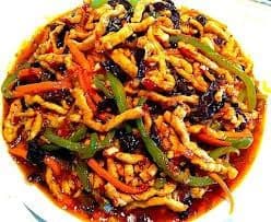 Shredded Pork with Hot & Spicy Sauce / 鱼香肉丝