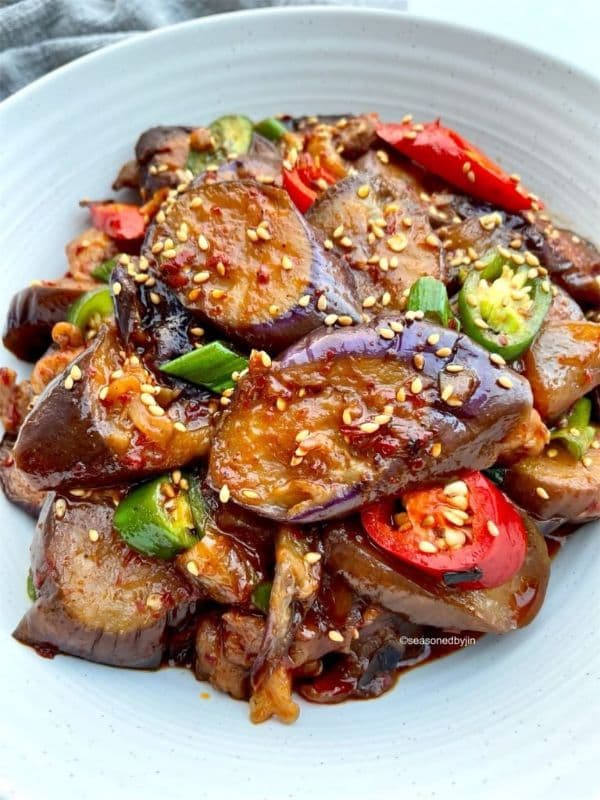 Eggplant Pork with Spicy Garlic Sauce / 茄子肉丝